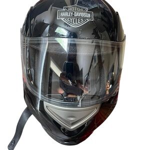 Harley-Davidson Glossy Black Helmet with Clear Visor